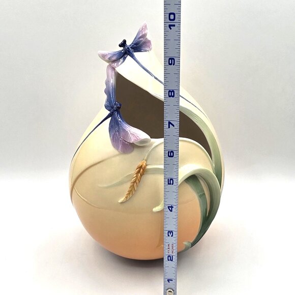 Vintage Franz Collection Porcelain Dragonfly Vase by Jen Woo FZ00889 Stunning! - Picture 11 of 14